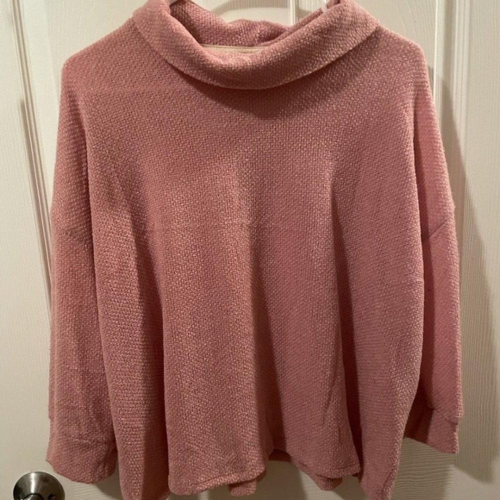 Lavish Blush Pink XL NWOT Sweater Cowl Neck